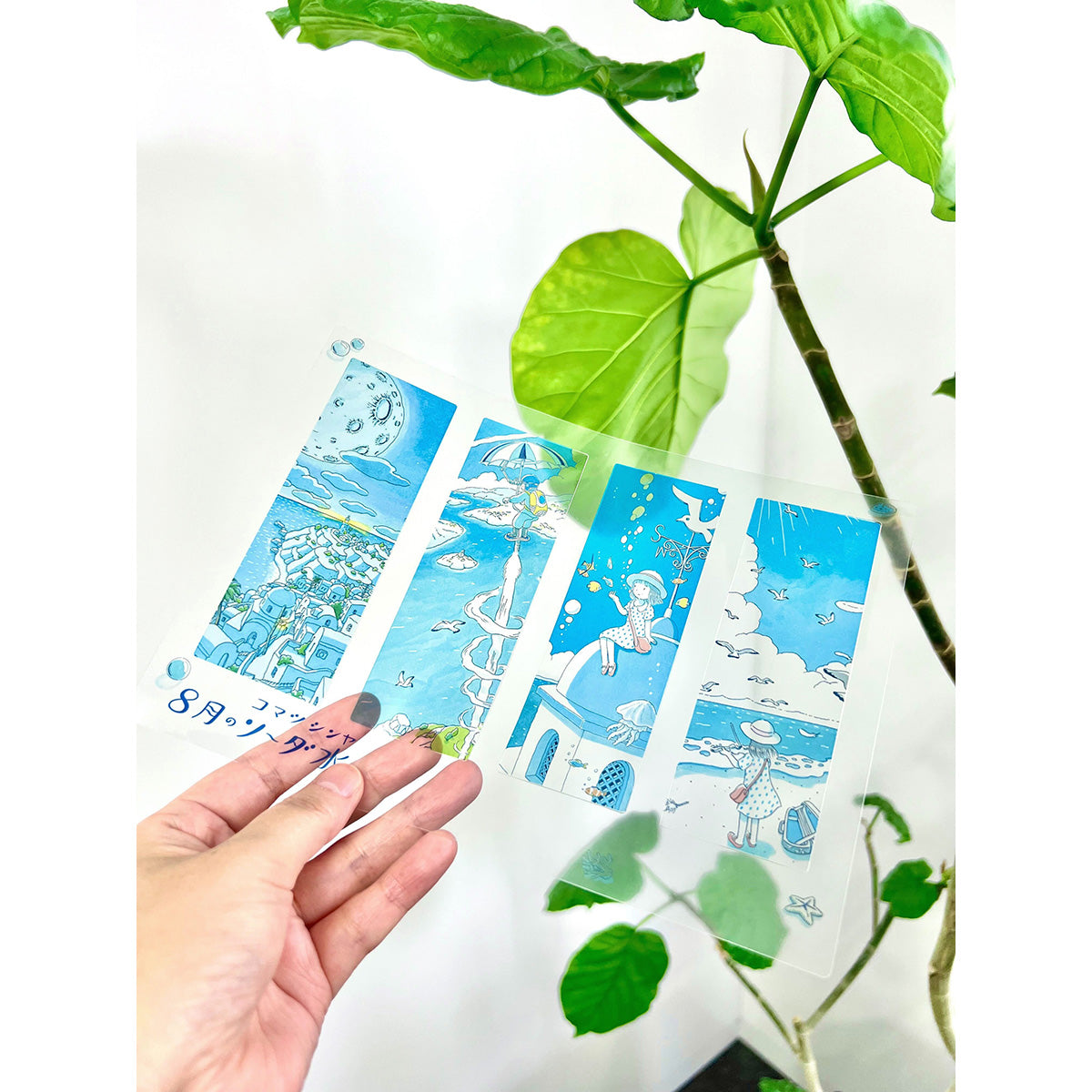 "August Soda Water" Clear Bookmark Set of 4