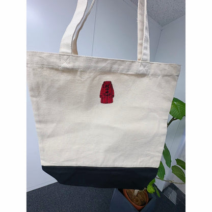 "Complete Blue Car" embroidered tote bag